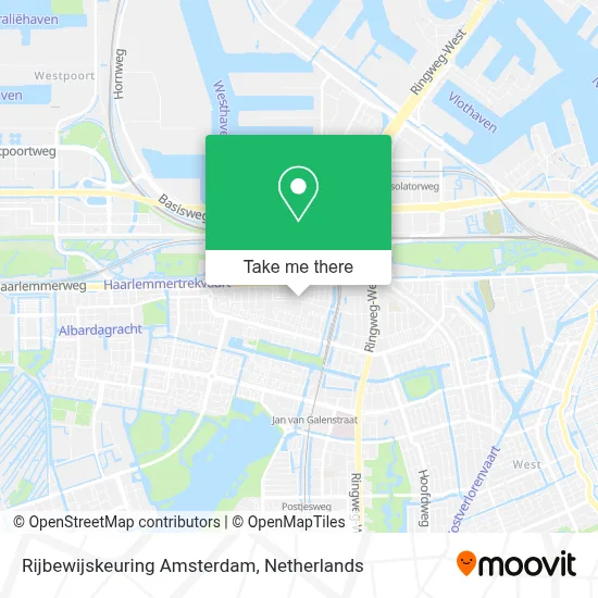 Rijbewijskeuring Amsterdam map