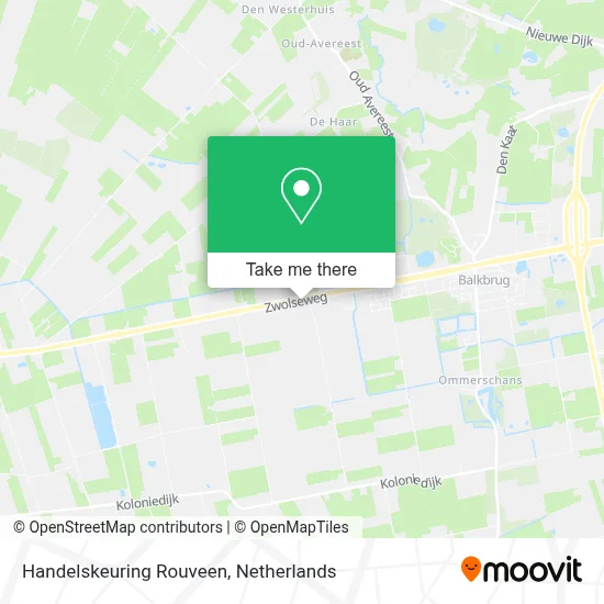 Handelskeuring Rouveen map