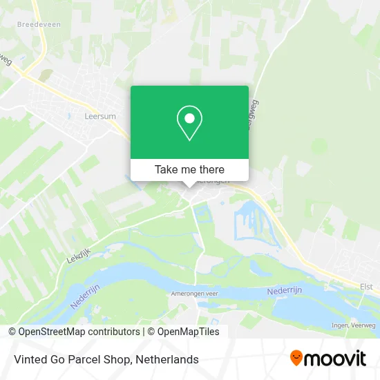 Vinted Go Parcel Shop map