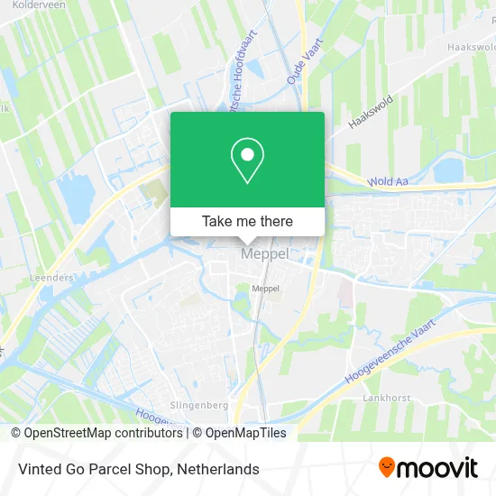 Vinted Go Parcel Shop map
