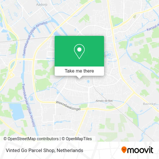 Vinted Go Parcel Shop map