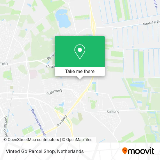 Vinted Go Parcel Shop map