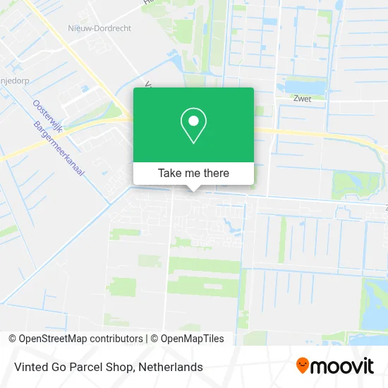 Vinted Go Parcel Shop map