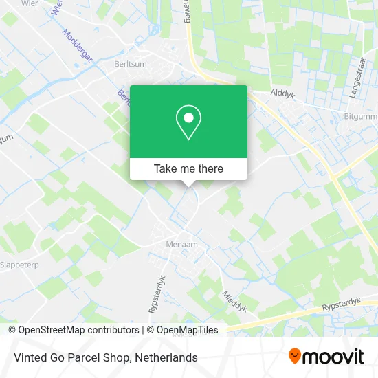Vinted Go Parcel Shop map