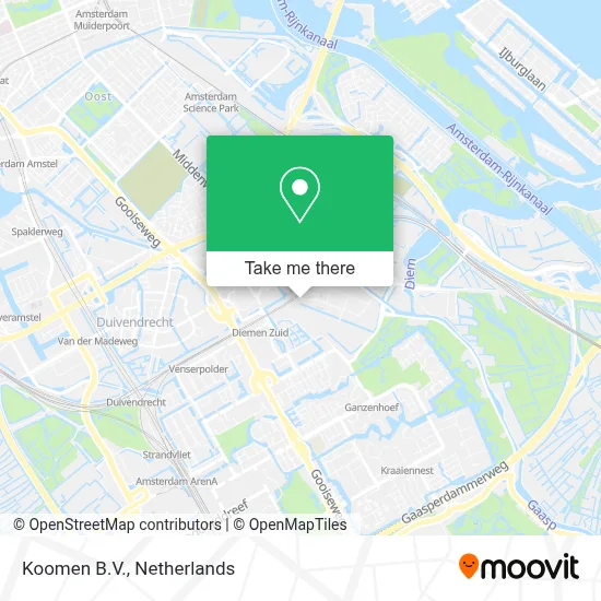 Koomen B.V. map