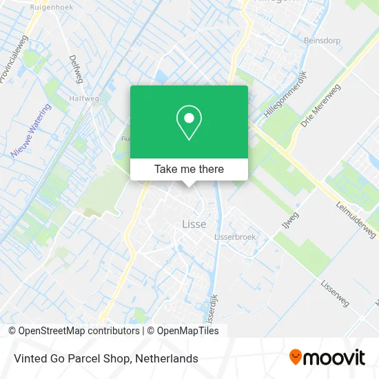 Vinted Go Parcel Shop map