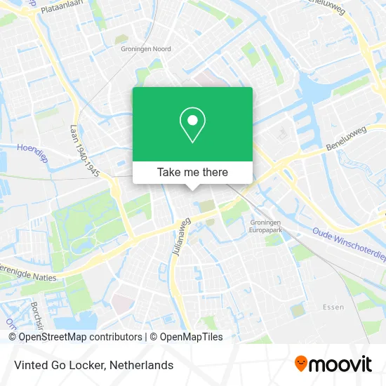Vinted Go Locker map