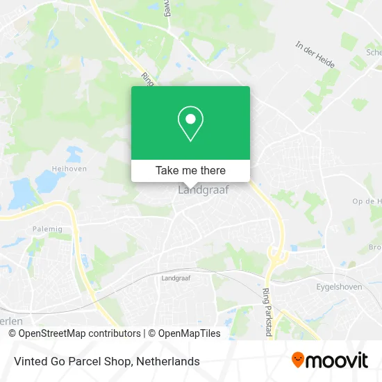 Vinted Go Parcel Shop map