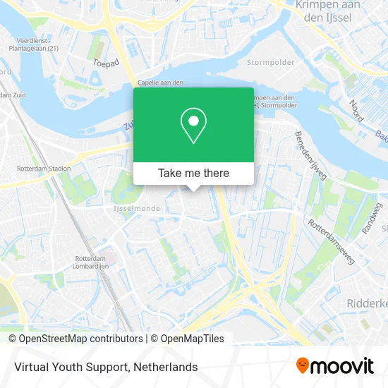 Virtual Youth Support map