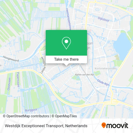 Westdijk Exceptioneel Transport map