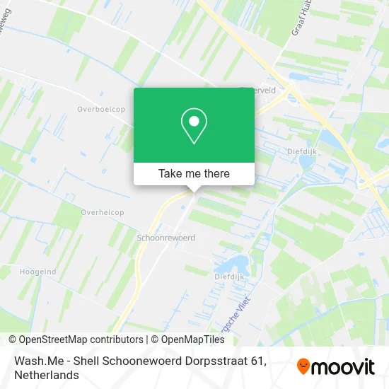 Wash.Me - Shell Schoonewoerd Dorpsstraat 61 map