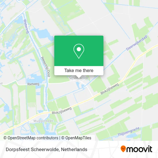 Dorpsfeest Scheerwolde map
