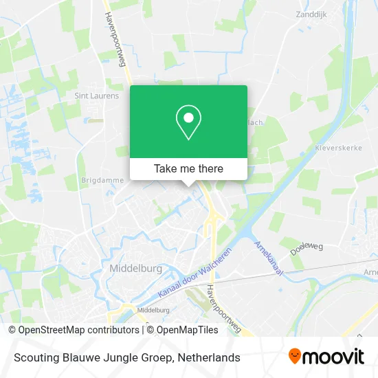 Scouting Blauwe Jungle Groep map