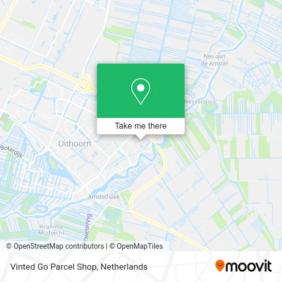 Vinted Go Parcel Shop map
