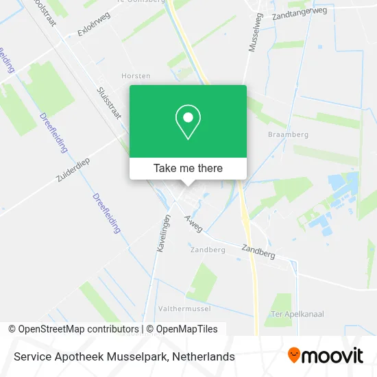 Service Apotheek Musselpark map