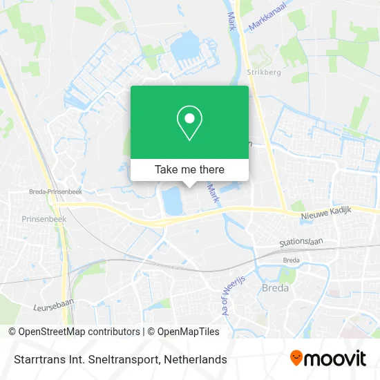 Starrtrans Int. Sneltransport map