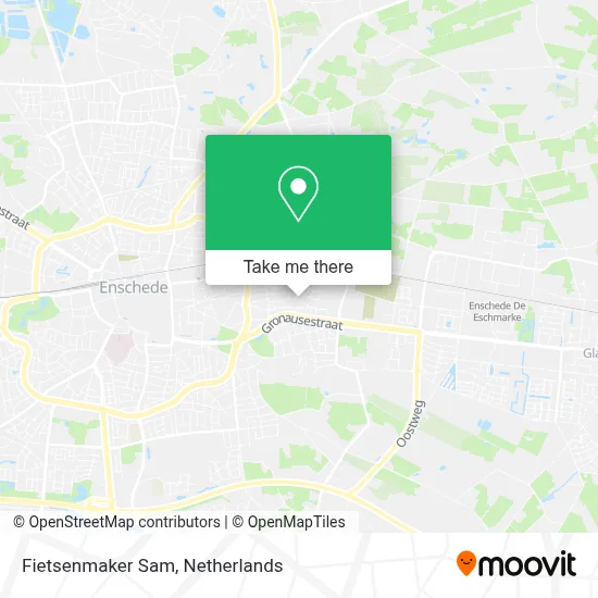 Fietsenmaker Sam map