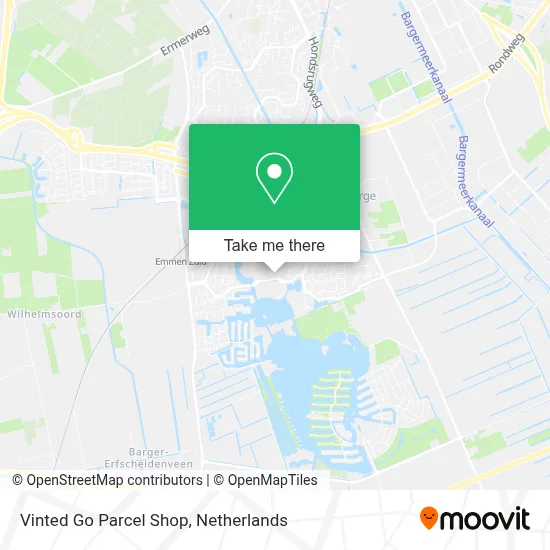 Vinted Go Parcel Shop map