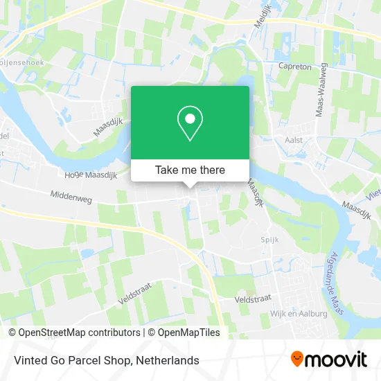 Vinted Go Parcel Shop map