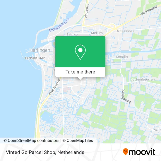 Vinted Go Parcel Shop map