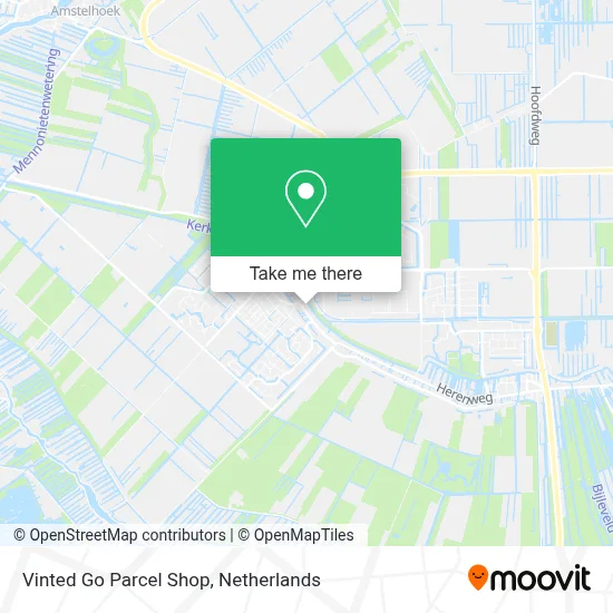 Vinted Go Parcel Shop map
