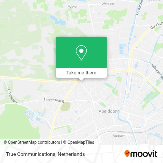 True Communications map
