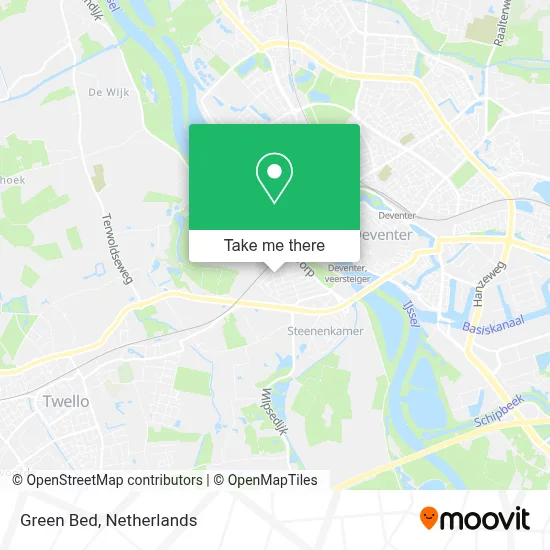 Green Bed map