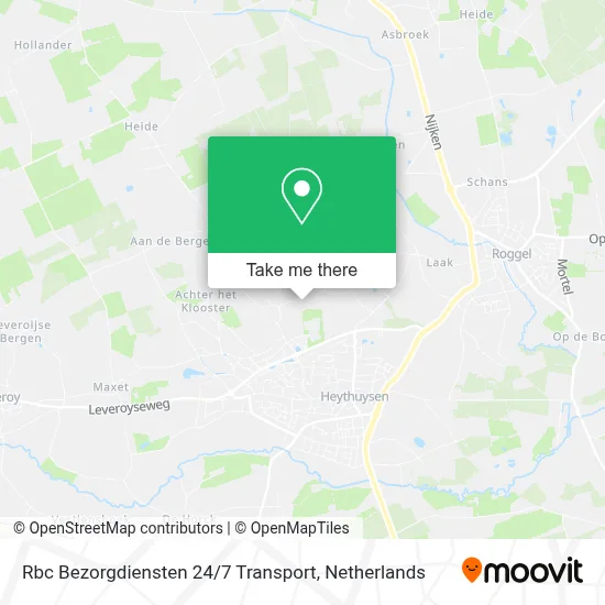 Rbc Bezorgdiensten 24 / 7 Transport map