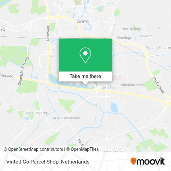 Vinted Go Parcel Shop map