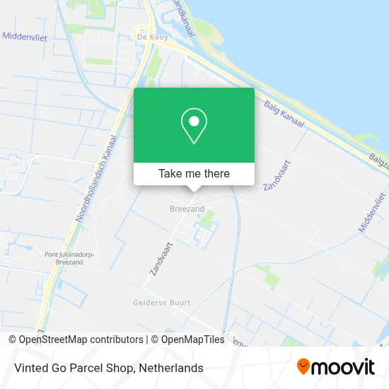 Vinted Go Parcel Shop map