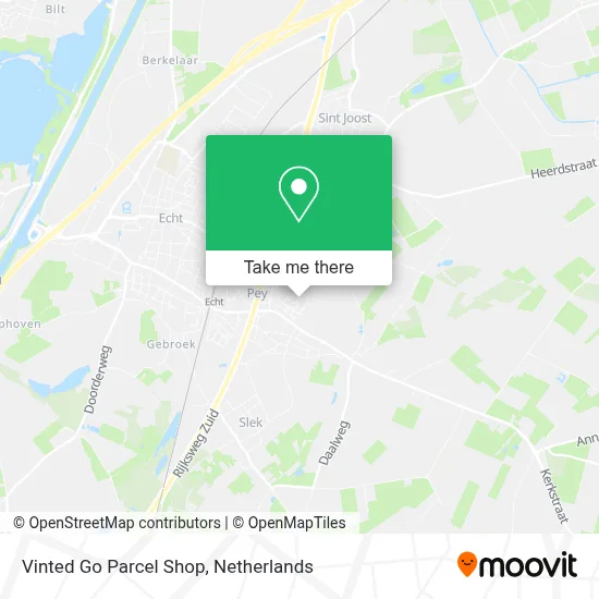Vinted Go Parcel Shop map