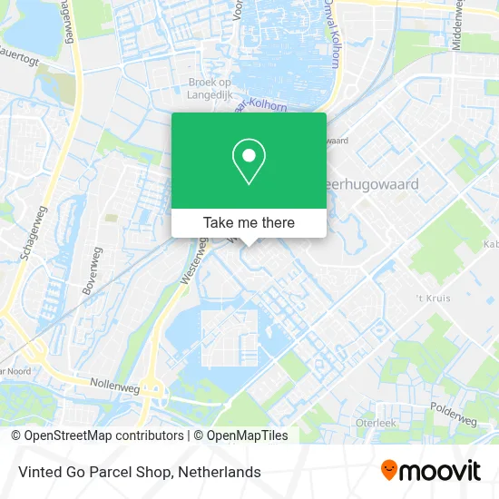 Vinted Go Parcel Shop map