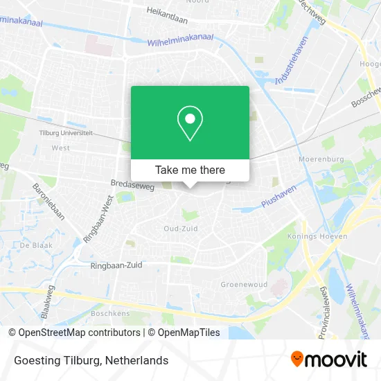 Goesting Tilburg map