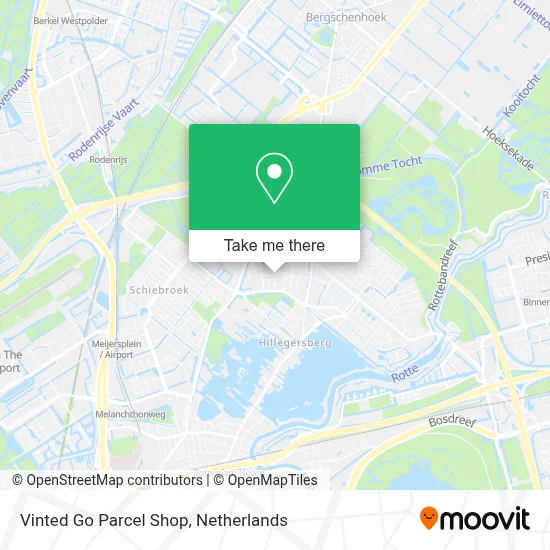 Vinted Go Parcel Shop map