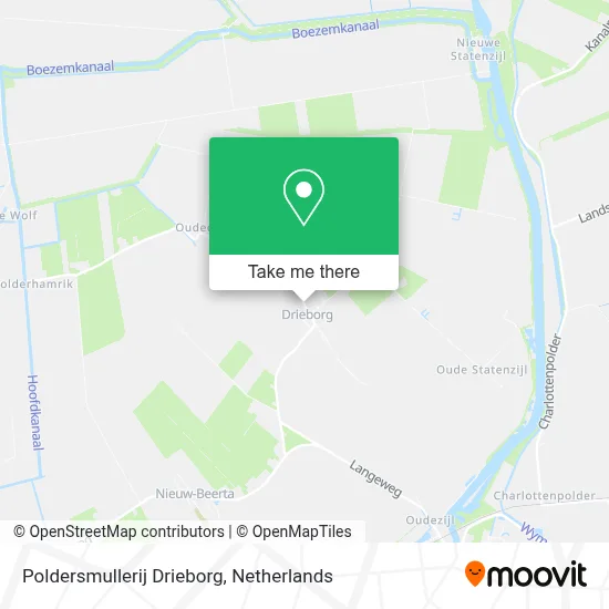 Poldersmullerij Drieborg map