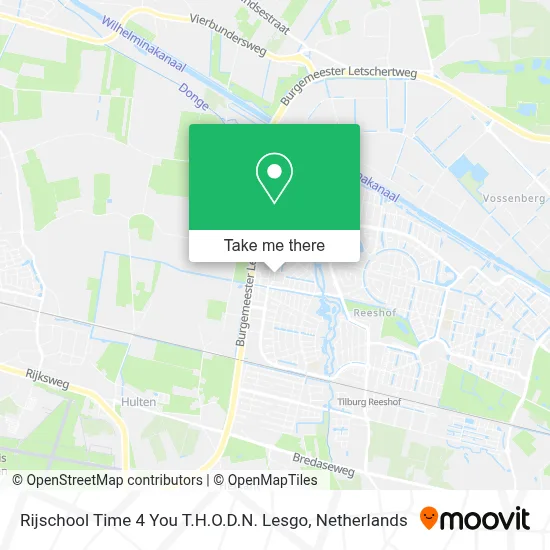 Rijschool Time 4 You T.H.O.D.N. Lesgo map