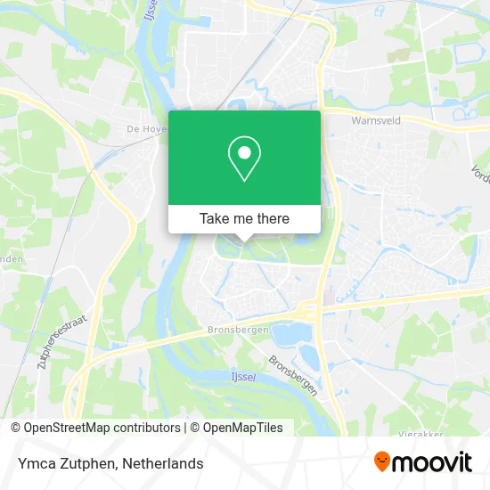 Ymca Zutphen map