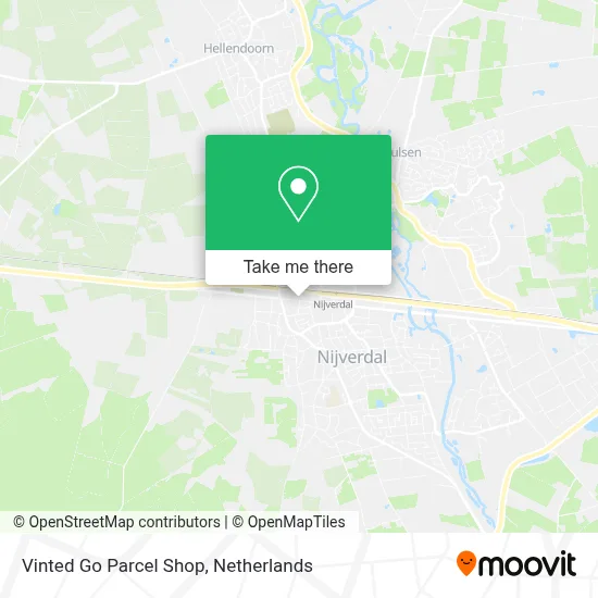 Vinted Go Parcel Shop map