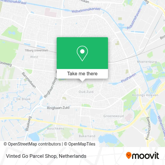 Vinted Go Parcel Shop map