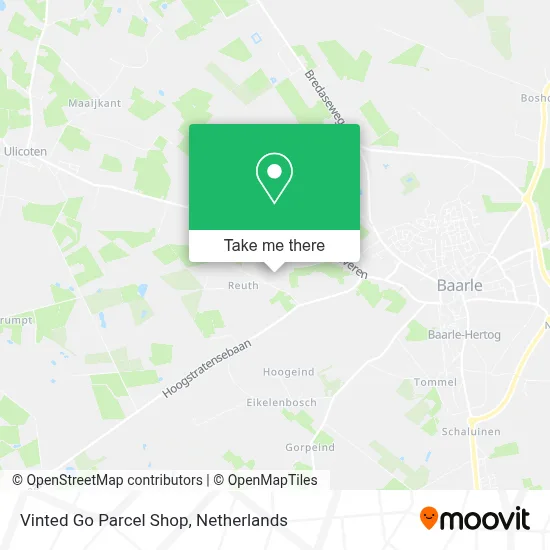 Vinted Go Parcel Shop Karte