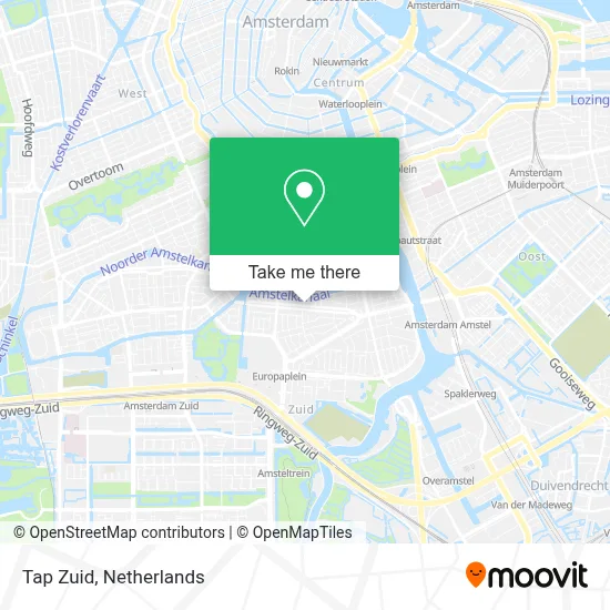 Tap Zuid map