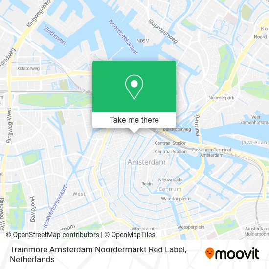 Trainmore Amsterdam Noordermarkt Red Label map