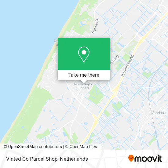 Vinted Go Parcel Shop map