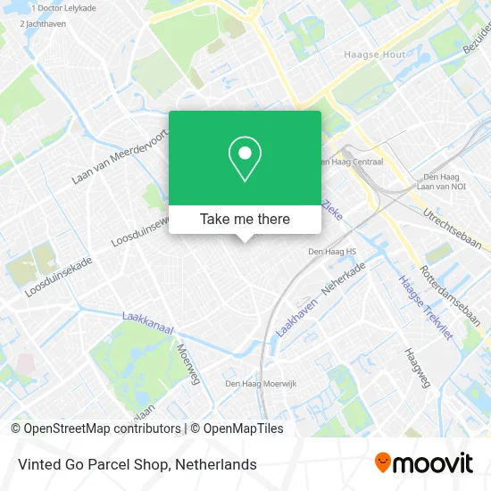 Vinted Go Parcel Shop map