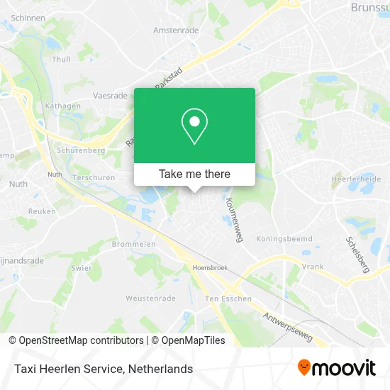 Taxi Heerlen Service map