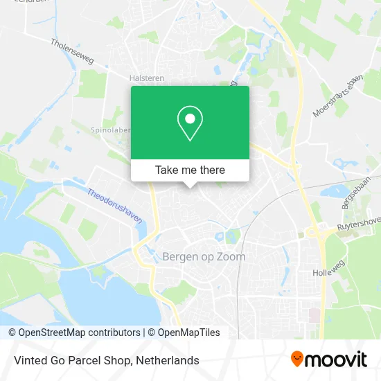 Vinted Go Parcel Shop map