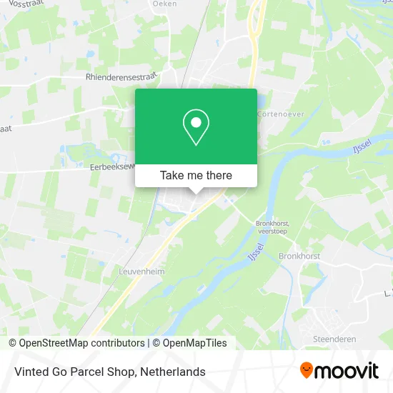 Vinted Go Parcel Shop map