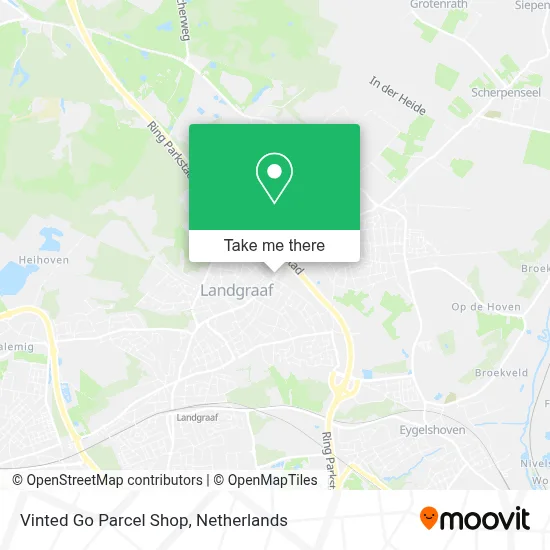 Vinted Go Parcel Shop map