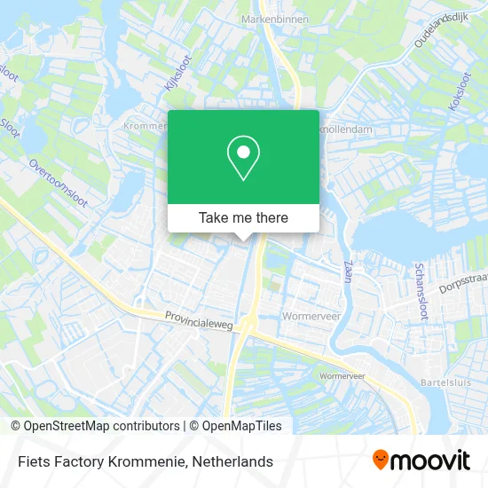 Fiets Factory Krommenie map