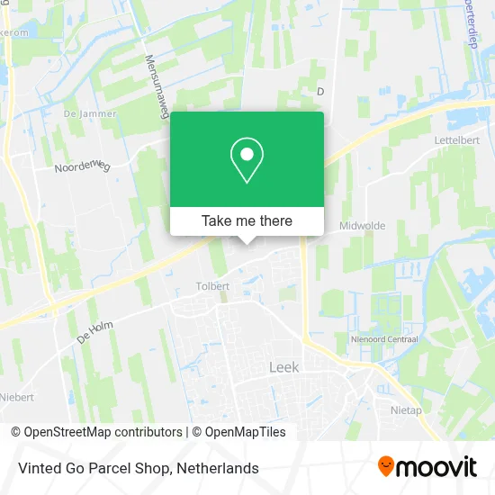 Vinted Go Parcel Shop Karte